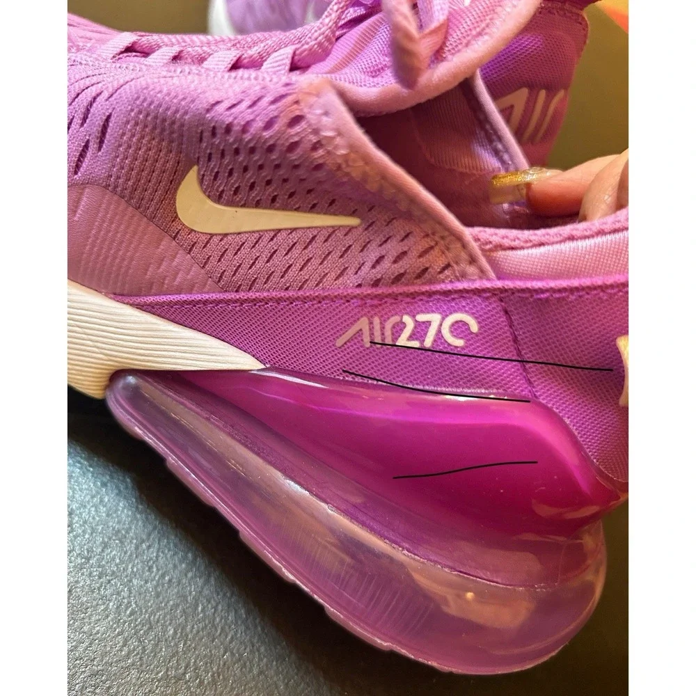 Nike Air Max 270 Womens Purple Size 7Y Slip On Style‎ Code 943345-501 Year 2023
